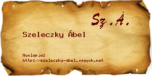 Szeleczky Ábel névjegykártya