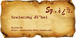 Szeleczky Ábel névjegykártya